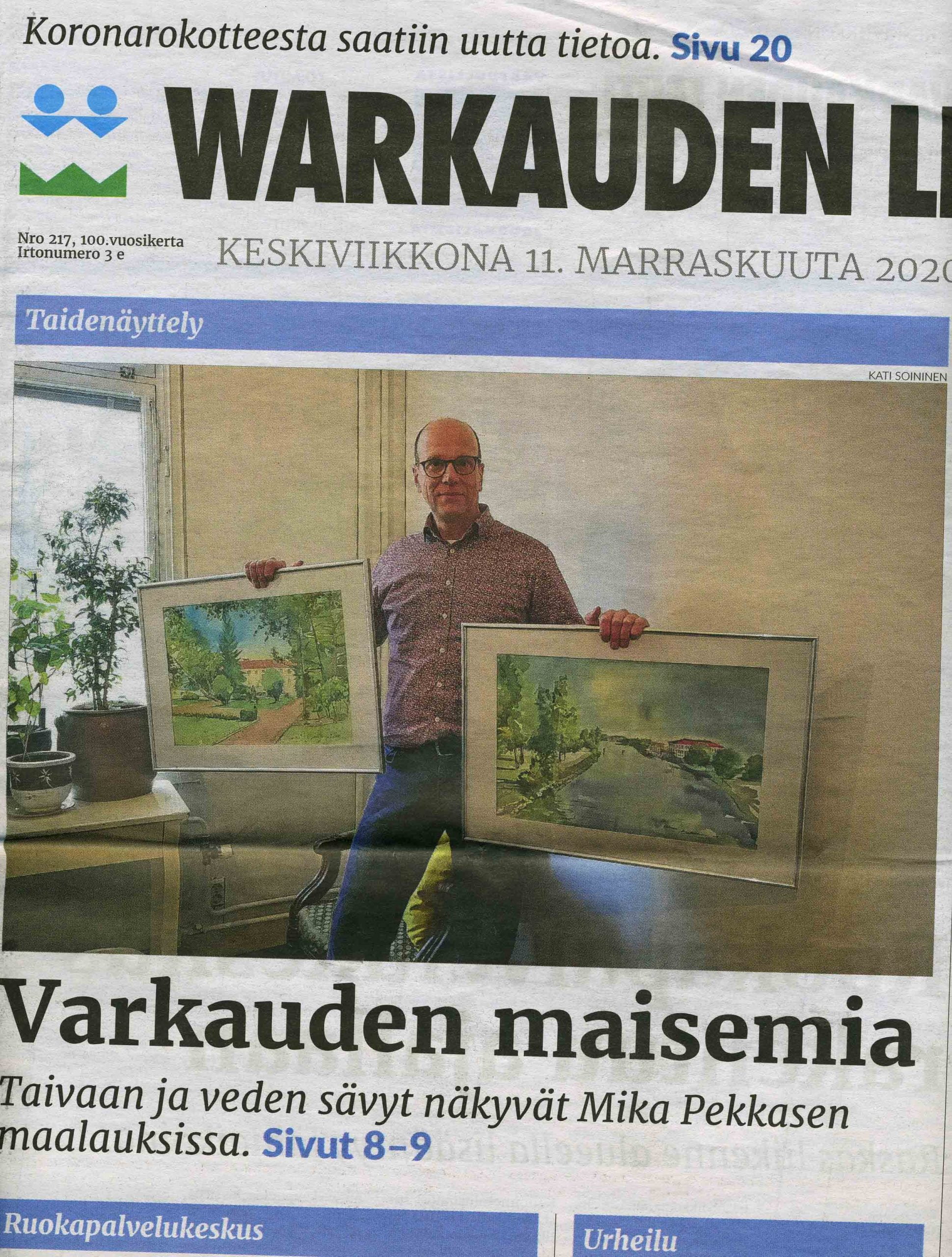 Warkauden lehti Mika Pekkanen Keskuskonttorilla (teksti ja kuvat Kati Soininen)