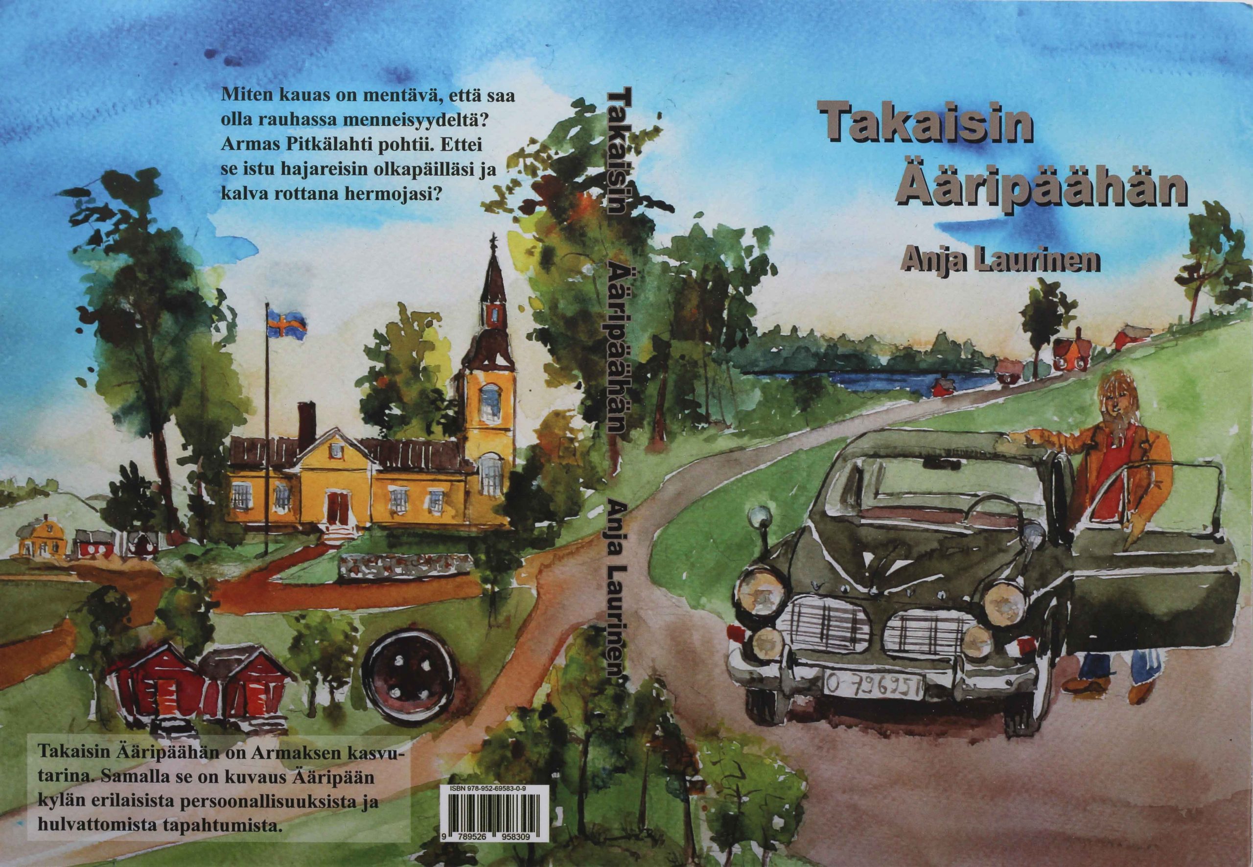 Takaisin Ääripäähän (Anja Laurinen) kirjan kansien teko